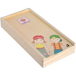 Eichhorn - Körperpuzzle, entdecke den Körper mit 18 verschiedenen Puzzleteilen, inkl. Holzbox zur Aufbewahrung, 24x12 cm groß, aus 100 Prozent FSC zertifiziertem Holz, ab 2 Jahren