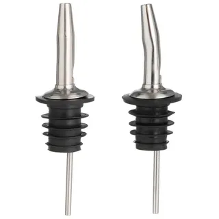 Viners Spirituosen-Ausgießer 2er-Set, Edelstahl, tropffrei, Bar-Kollektion | Flaschenausgießer, 3×3×11,5 cm, für Cocktails und Longdrinks, gleichmäßiger Flüssigkeitsfluss, tropffrei