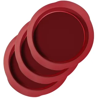 BlessFly Silikon Kuchenform Rund, Antihaft Klein Backform 10cm/15cm/20cm, Flexible BPA freie Silikon Backform Pfannen für Schicht Kuchen, Pizza, Käse, Schokolade Kuchen (20cm/3PCS)