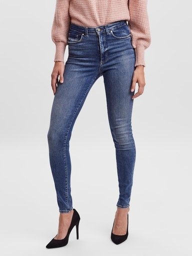 Bild von Damen VMSOPHIA RI372 Skinny Jeans mit hoher Taille in blauer Waschung-XS-L30