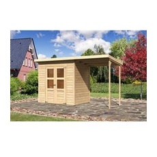 Karibu Holz-Gartenhaus Vellinge Natur Unbehandelt 208 cm x 150 cm