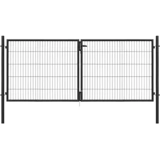 jungelmar Doppeltor 300 x 175 cm Schwarz/Metall