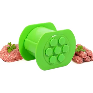 Cevapcici Presse - Cevapcici Maker, 7 Löchern Hot Dog Maker, Manual Cevapcici Maschine für Hausgemachte Würste (Grün)