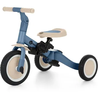 PETITE&MARS Multifunktionales 5-in-1-Dreirad Turbo * Fahrrad * Dreirad * Laufrad * Rutschauto * Lauflernfahrzeug (Ocean Blue) - Dunkelblau
