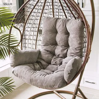 Hängesessel Kissen, Garten Polster, Auflage für Hängeschaukel, Hängekorb Sitzkissen, Waschbar Schaukelstuhl Sitzkissen Hängestuhl Sitzauflage(Grau)