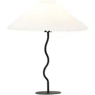 LeGer Home by Lena Gercke Tischleuchte »Letty«, 1 flammig, Leuchtmittel E27   ohne Leuchtmittel, Stoffschirm in Plisseeoptik Tischlampe, Sonnenschirm Optik Papierlampe, schwarz