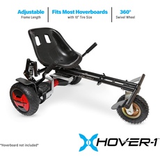 Hover-1 Beast Buggy-Befestigung | kompatibel mit allen 25,4 cm elektrischen Hoverboards, handbedienbare Hinterradsteuerung, verstellbarer Rahmen und Riemen, einfache Montage und Installation, schwarz