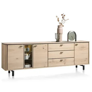 Henders & Hazel Livada Sideboard mit LED Wildeiche Furnier/Metallgestell
