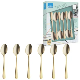 Amefa Espressolöffel 6 St. Edelstahl 12 cm Gold