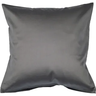 JANINE Kissenbezug Colors Mako Satin 50 x 50 cm Grau