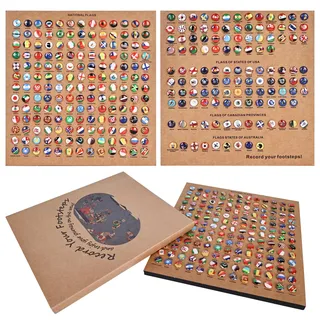 Reißzwecken: Reiszwecknadeln 291 Stück Nationale Flagge Reißnagel Dekorative Reißzwecken Land Karte Reißnagel mit Korkplatten Metall Push Pins Kreative Stecknadeln für DIY Bulletin Board
