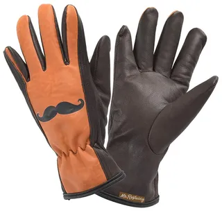 ROSTAING Mister Handschuhe für den Garten, braun, Schnurrbart, aus Leder im modischen & raffinierten Look, ideal für alle Arbeiten zum Beschneiden, Pflanzen und Jäten – Farbe: Braun
