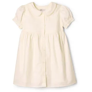 Amazon Essentials Baby-Mädchen Peter Pan Fit and Flare Baumwollsatin, Elfenbein, 2T