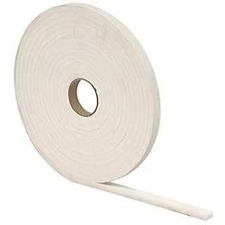 Merriway BH07192 Zugluftstopper, Schaumstoff, extra breit und dick, 12,7 x 8 mm, 5 m, Weiß