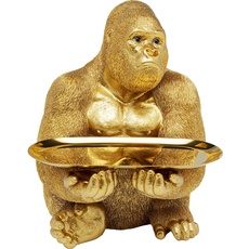 Bild Design Figur Gorilla Butler, Gold, Ablage, Deko, Geschenkartikel, Accessoires, (H/B/T) 37x28,5x32cm