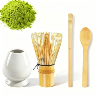 4 Stück Matcha Set, Matcha Besen Set, Matcha Whisk Set Verwenden Sie Professionelle AusrüStung Um Ihnen Ein Rituelles GefüHl Zu Geben
