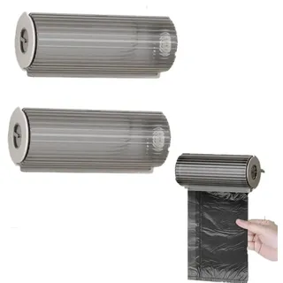 2 Stück Müllbeutel Aufbewahrungsbox, Müllsackspender Rollenhalter für Küche Badezimmer, Wandmontage unter der Spüle, Müllsack-Aufbewahrungshalter, Müllsack-Spender, Heimschrank, Wohnzimmer