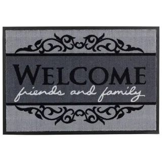 Astra »Homelike 004, Welcome« rechteckig 7 mm Höhe Schmutzfangmatte, mit Spruch, waschbar, In -und Outdoor geeignet,