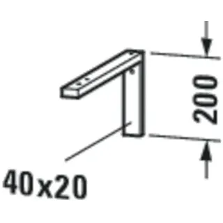 Duravit Konsolenträger-Winkel, 42,5 cm grau/schwarz