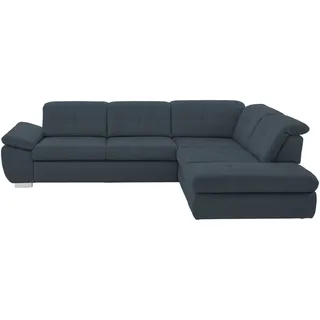 Beldomo Speed Ecksofa , Dunkelblau , Textil , Ottomane rechts, L-Form , 318x260 cm , Goldenes M , Typenauswahl, Bettkasten erhältlich, Stoffauswahl, Bettfunktion erhältlich, Hocker erhältlich, Rücken echt , Wohnzimmer, Sofas & Couches, Wohnlandschaften, Ecksofas