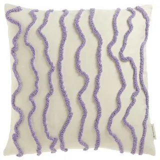 TOM TAILOR HOME Dekokissen »Wavy« bestickt, mit hohem Baumwollanteil, lila