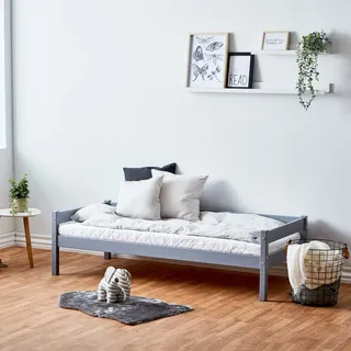 Home Affaire Kinderbett ECO One 70 x 160 cm Kiefer massiv grau