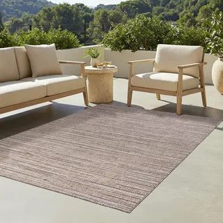 Tapiso Teppich YUCANA Outdoor Braun Balkon UV-beständig 140 x 200 cm - Braun