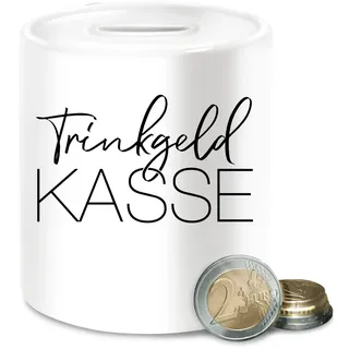 Spardose Trinkgeldkasse I Trinkgeld Arztpraxis I Friseur Tip - Unisize - Weiß - trinkgeldkaasse Geschenk Friseurin kaffeekasse kaffekasse Kasse trinkgeldbox Geschenke für frisöre kaffeekassen