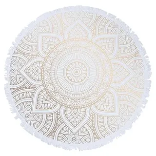 BESPORTBLE Rundes Strandtuch Mikrofaser Schnell Trocknend ÜBergrößE Picknickdecke Yogamatte Wandteppich Boho Outdoor 48.03In