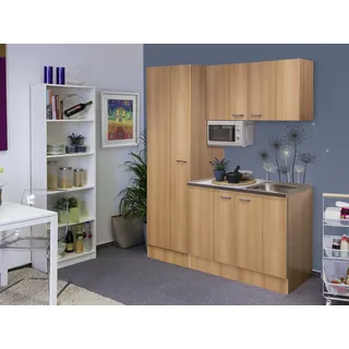 Flex-Well Küchenzeile Nano 150 cm braun