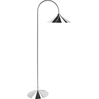 BELIANI Stehlampe Silber Metall 150 cm Hoch 1-Flammig mit Schirm Kegelform Langes Kabel mit Schalter Modern Schlaf- u. Wohnzimmer Bogenlampe - Silber