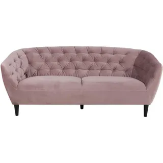 Actona Chesterfield Couch Stoff 3-Sitzer Rosa