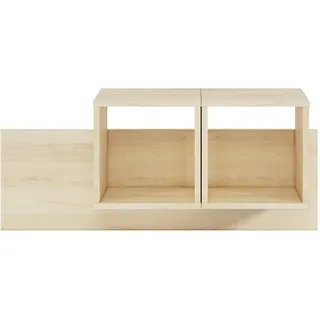 Feldmann-Wohnen Wandregal Drop Fjord Buche 92 / 22 / 42cm , Holz , Rechteckig , 92x41x22 cm , Wohnzimmer, Regale, Wandregale