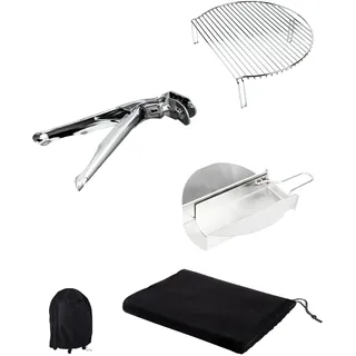 Cecotec Grillbesteck-Set aus Edelstahl DragonPack 6600 M. Vielseitigkeit und Komfort mit Zange, Ascheauffänger und Grillerweiterung für mehr Kapazität und Präzision.