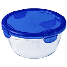 Bild Dajar Glasbehälter mit Deckel Cook und Go, oval, Pyrex, 0,7 L, Glas, Blau/transparent, 15 cm