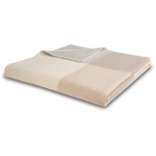 Wolldecke BIEDERLACK "Wolldecke Merino", beige (frame nature), B:150cm L:200cm, Wolle, Wohndecken, Wolldecke, mit 100% Merinowolle