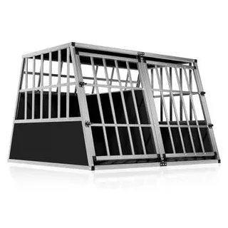 CADOCA Hundetransportbox XL 97 x 90 x 70 cm Silber