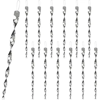 12 StüCk Reflektierende Vogelschreck, Silber Vogelschreck Windspirale Windspiele DraußEn HäNgend für ObstgäRten Und GäRten Verwendet Werden VöGeln Vorbeugen
