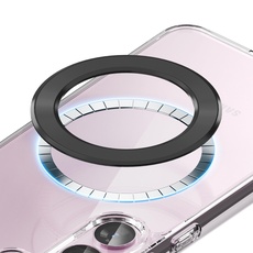 Universal Handy Magnet Ring Sticker für alle Smartphones, Sinjimoru Starke Magnetring Platte zum Aufkleben für Android/iPhone Hülle kompatibel mit MagSafe Ladegerät & Zubehör. M-Ring Plate Schwarz
