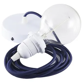 Creative Cables Rm20 1 M Hängeleuchte Pendel Für Lampenschirm - Dark Blue / White - One Size
