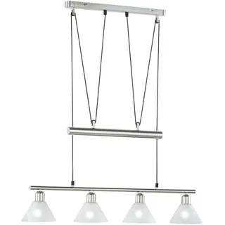 Trio Stamina 4-flg. 80 cm glockenförmig nickel matt, opal weiß