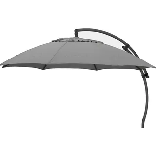 Ampelschirm Easy Sun Ø 375 cm, anthrazit / grau-meliert Bezug grau-meliert, 100% Olefin - Grau