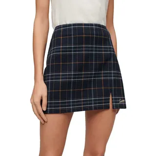 Superdry Check Kurzer Rock - Blue / Yellow Check - L