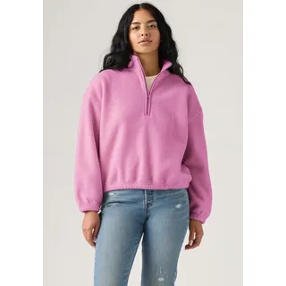 Fleecepullover LEVI'S "LSE_DELTA 1/4 ZIP", Damen, Gr. S (36), crocus, Fleece, Obermaterial: 100% Polyester, bequem taillenbedeckt, ohne Ausschnitt, elastischer Bund, Sweatshirts Fleecepullover, Pflegeleichte Fleece- Qualität