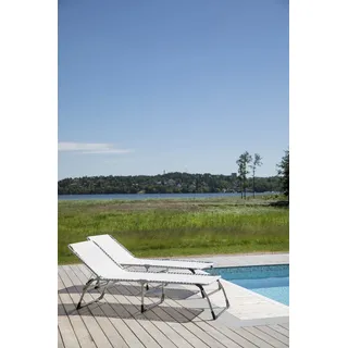 Jan Kurtz Amigo XXL Dreibeinliege Aluminium/Kunststoffgewebe