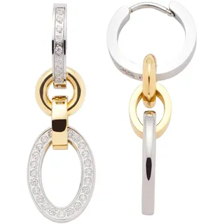 LEONARDO 023404 Damen-Ohrringe Creolen Lena« Edelstahl, Bicolor