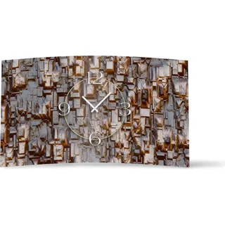 Gestein Designer Wanduhr modernes Wanduhren Design leise kein ticken dixtime 3DS-0216 - Gold