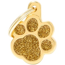 MyFamily Shine "Paw Gold Glitter" ID Tag