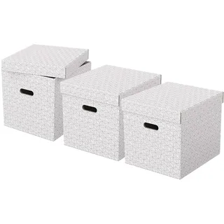 Esselte Aufbewahrungsbox 32 x 36,5 x 31,5 cm 3-tlg. weiß