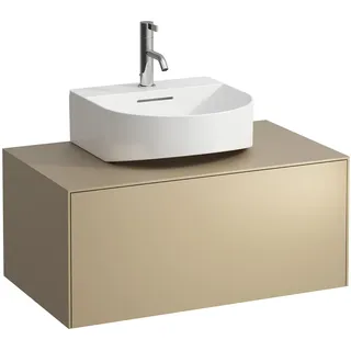 LAUFEN SONAR Schubladenelement, 1 Schublade, für Aufsatz-Handwaschbecken H816341, H816342, Ausschnitt Mitte, H4054410340401, Farbe: Gold